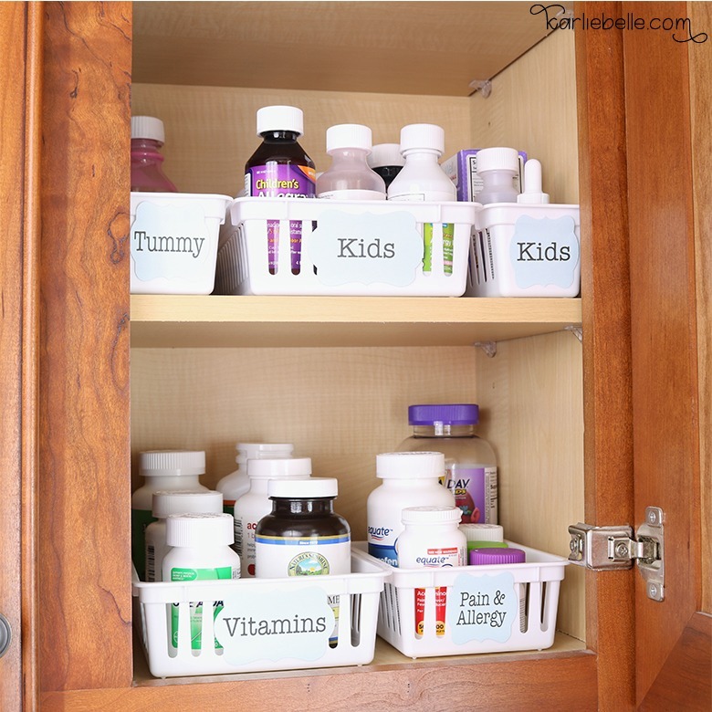 easy medicine cabinet organization - karlie belle